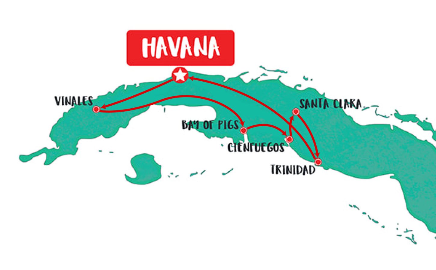 10-day-cuba-group-tour-map